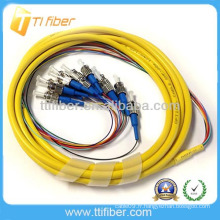 ST / Upc 12 Cores Fiber Optic Pigtail (cordon de raccordement de fibres ST 12 couleurs)